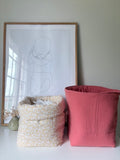 Maxi panière en tissu - Grand format ROSE